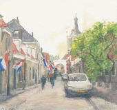 07_2004Koninginnedag_Hasselt_Aquarel